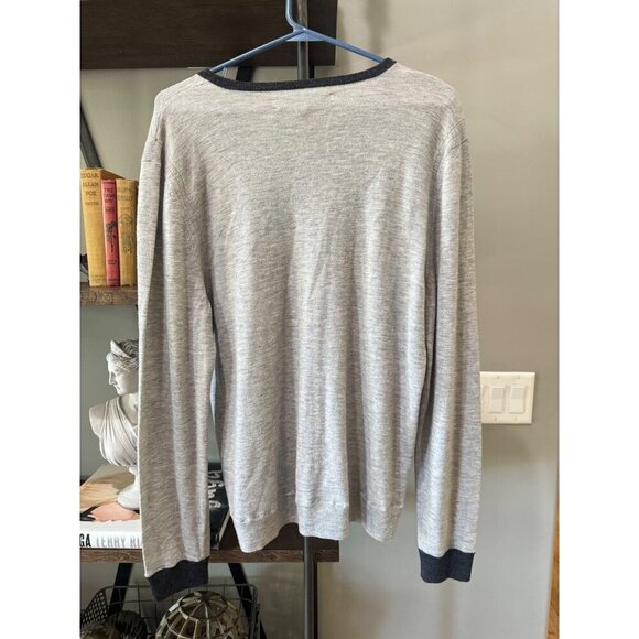 rag & bone Melange 100% Wool Sweater Black Grey Mens Size Large - Picture 4 of 6